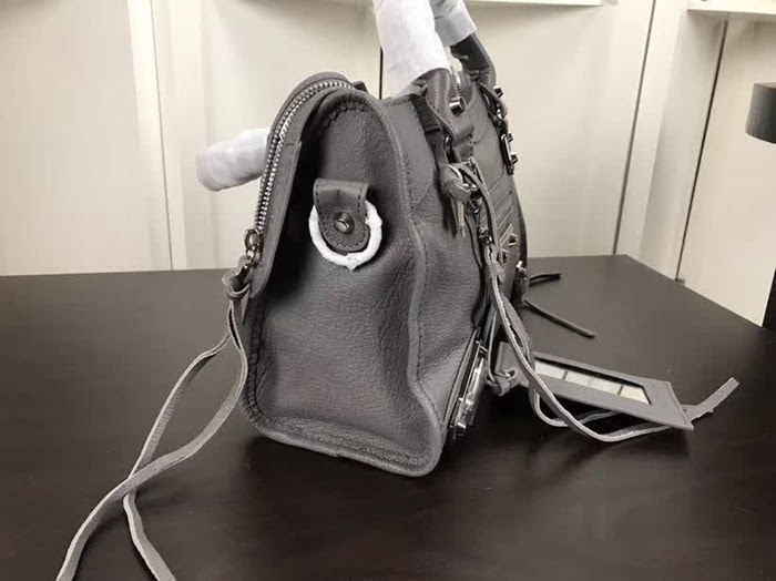 BALENCIAG巴黎世家 原單品質 經典機車 原版山羊皮銀邊 包邊五金款 手提肩背斜挎包  BL1417